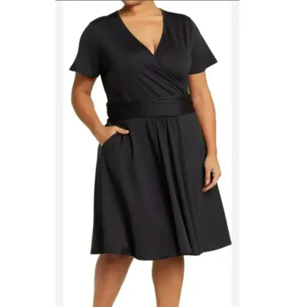 New Love X design black casual career midi dress sz medium